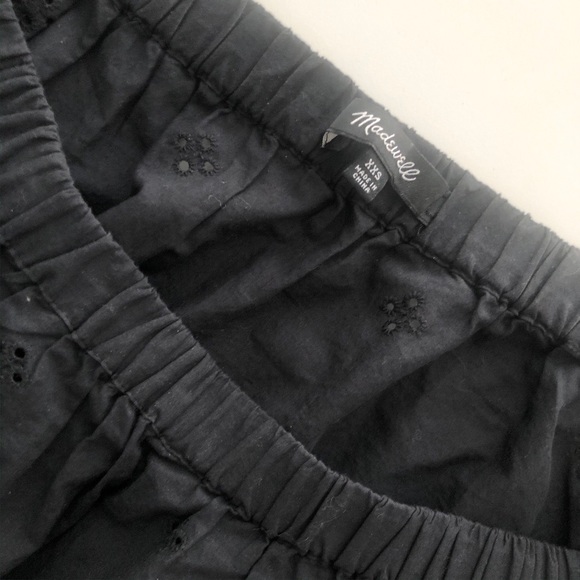 Madewell Navy Flutter Sleeve Off-Shoulder Top - Picture 4 of 7